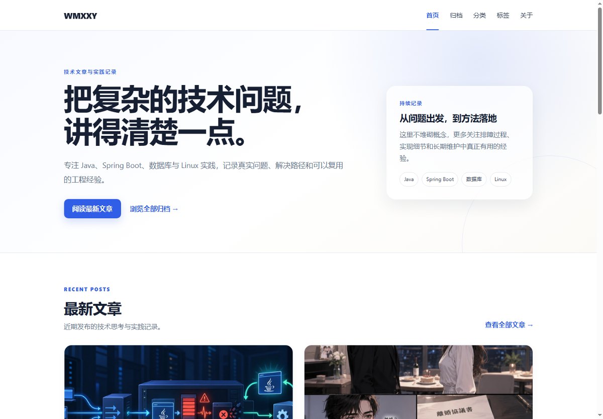 当前公开博客首页